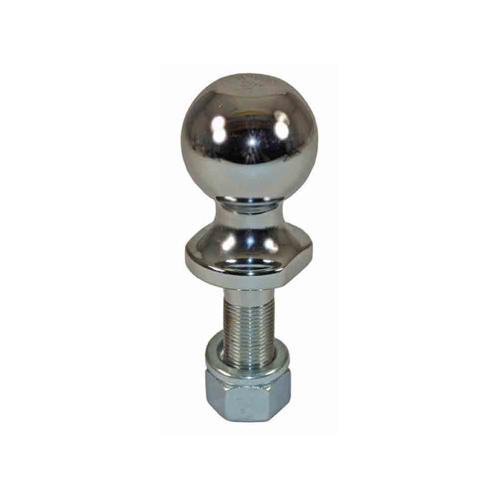 Trailer Hitch Ball, 1-7/8 in. Diameter, 2,000 lbs. Capacity, 3/4 in. Shank Dia, 2-5/16 in. Shank Length, Chrome