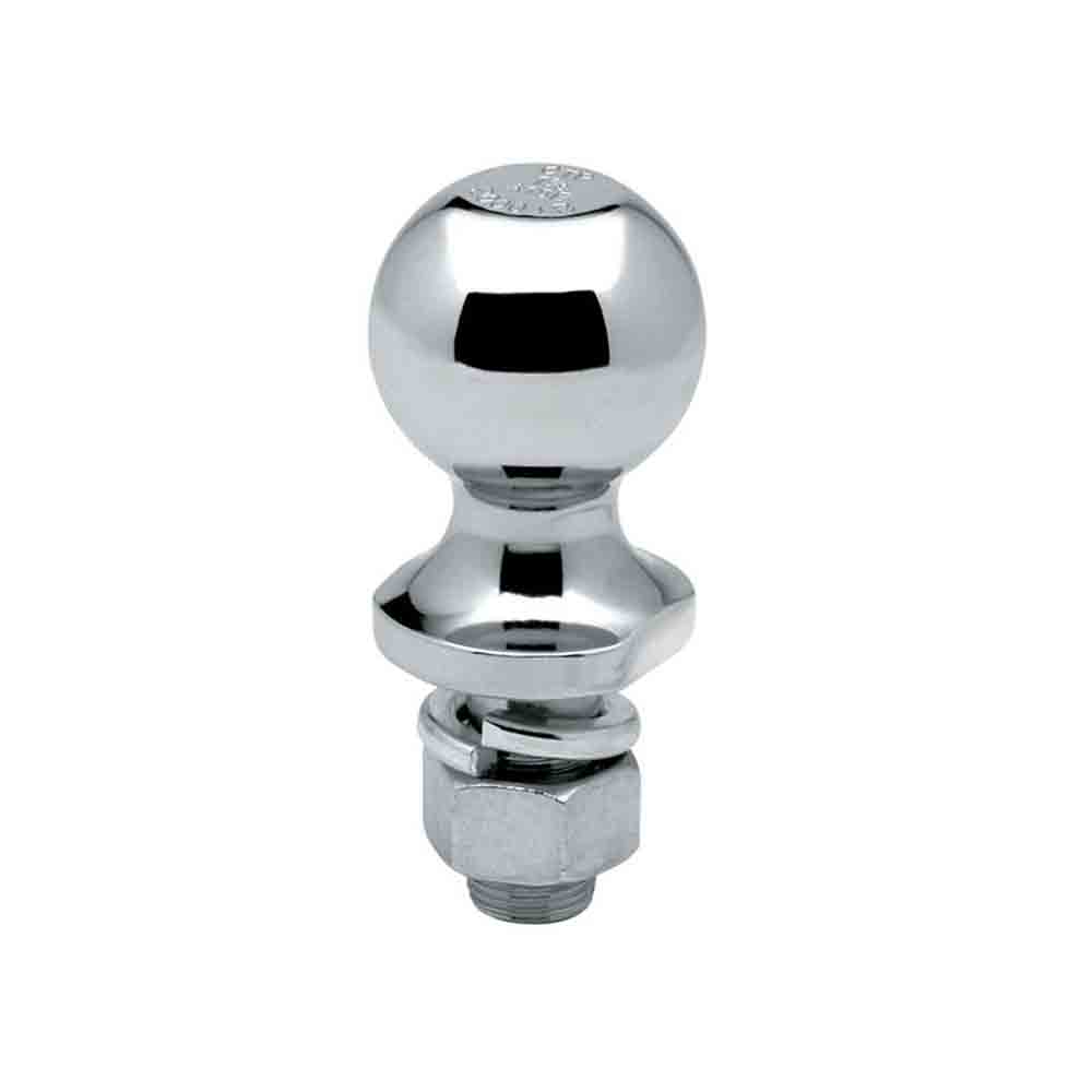 Class I (2,000 lb.) Chrome Trailer Hitch Ball - 1-7/8 Inch with 3/4