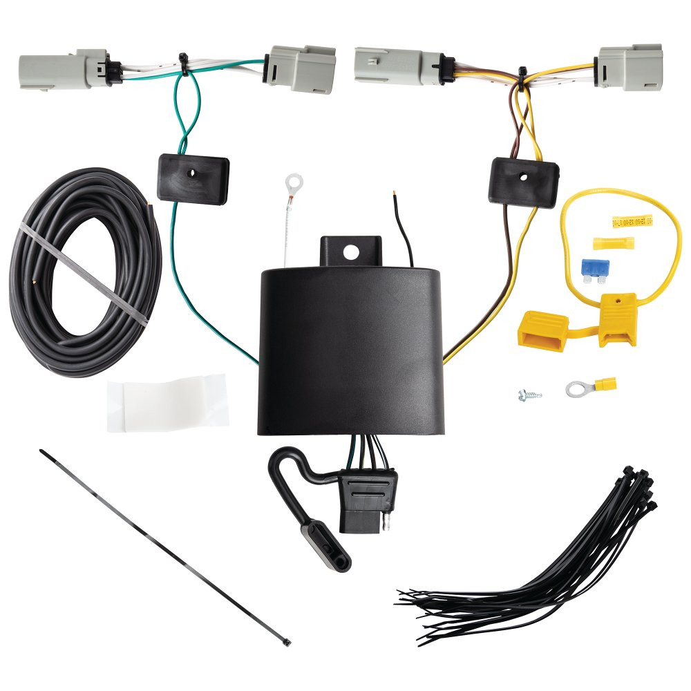 T-One T-Connector Harness, 4-Way Flat, w/Circuit Protected ModuLite HD Module fits Select Ford, Bronco,  WITHOUT LED TAIL LIGHTS