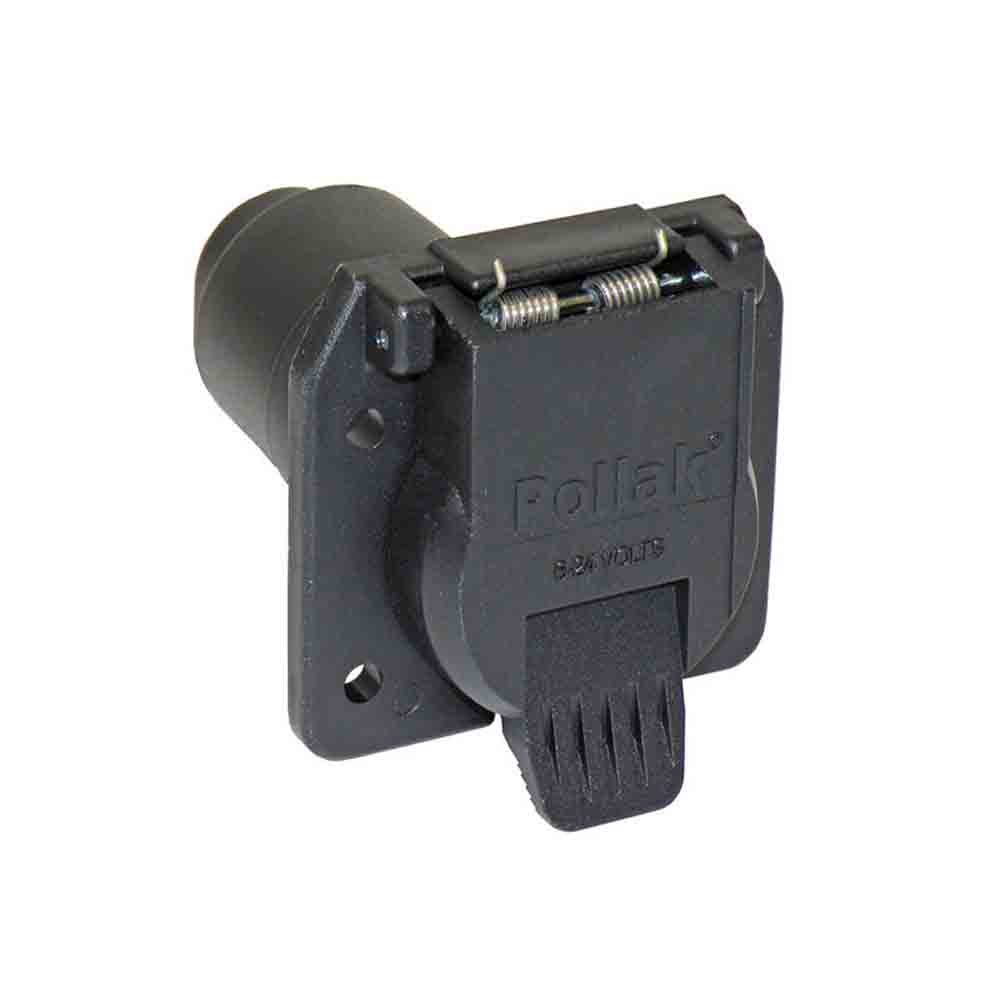 Car End RV Style 7-Way Flat Blade in Black Plastic Socket