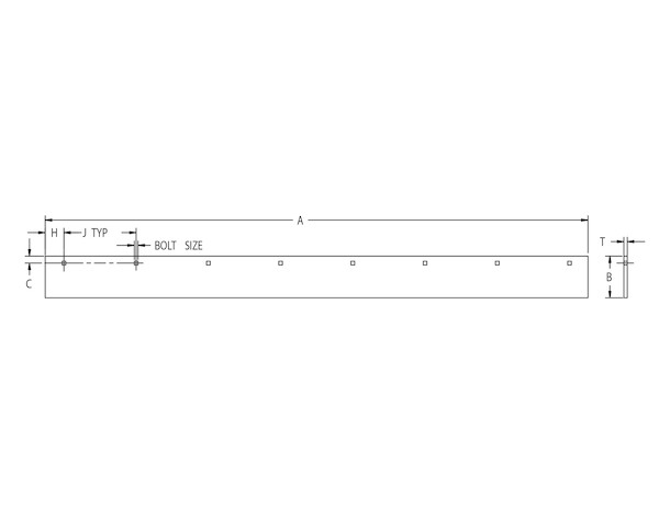 SAM Cutting Edge 1/2 X 6 X 90 Inch - High Carbon Steel-Replaces Boss #STB03002 (Similar to Rigid RCE-BOSS75)