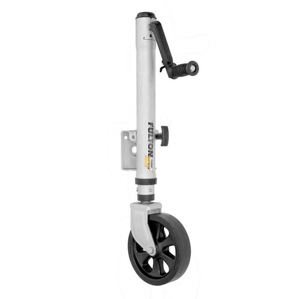 Fulton XLT Marine Trailer Jack, 1,500 lbs. Lift Capacity, Side Wind, Weld-On Side Mount, 12 in. Travel with Weld-On Bracket