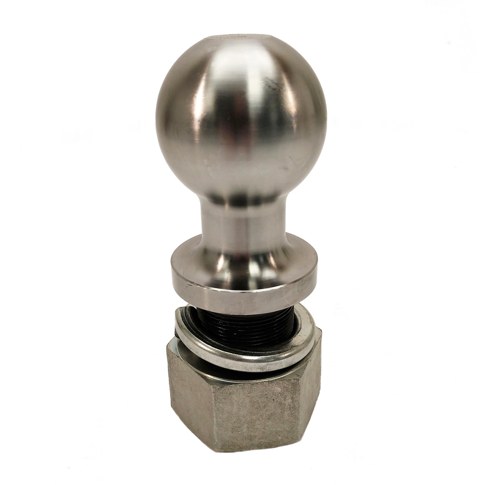 Wallace Forge 3 Inch Gooseneck Hitch Ball - 2 Inch Diameter Shank x 3 1/4 Inch Length Shank - 40,000 lbs. Capacity