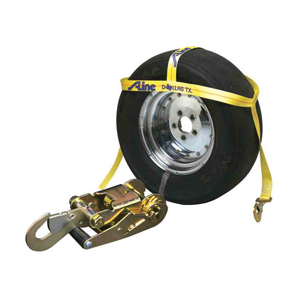 Over-The-Wheel Tie-Down Dollie Strap with Ratchet
