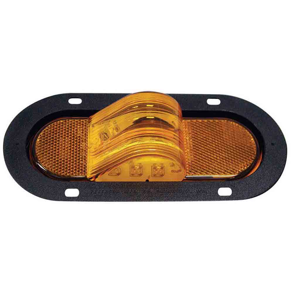 Oval LED Auxiliary/Mid-Turn Light - Flange Mount