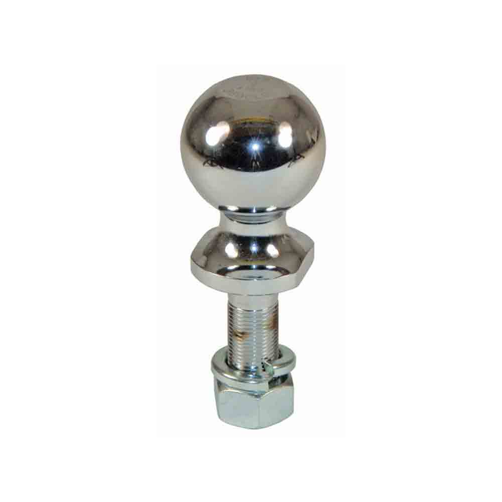 Class II Chrome Hitch Ball - 2 Inch - Long Shank