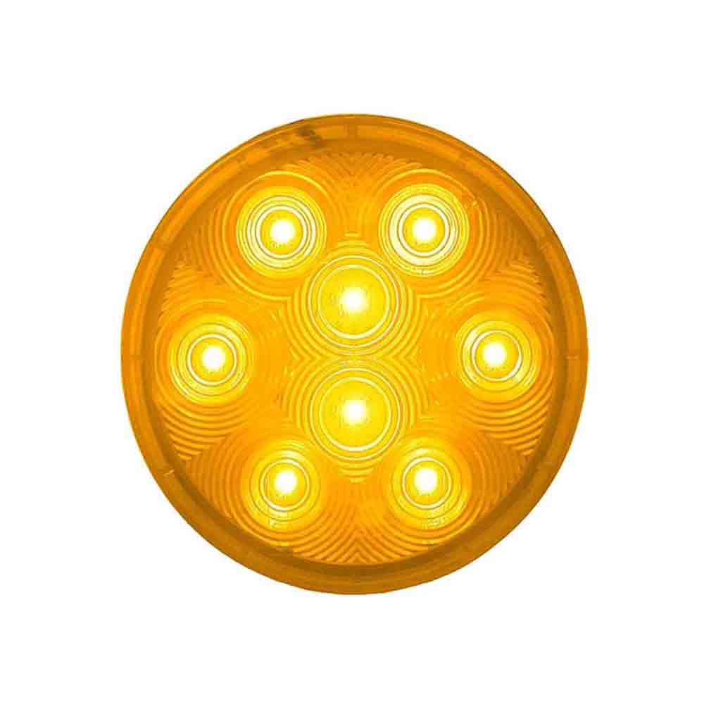 4 Inch Round LED Trailer Tail Light - Amber