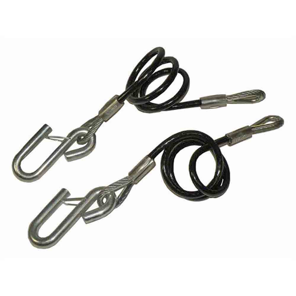 Vinyl Coated Coiled Safety Cables - Pair