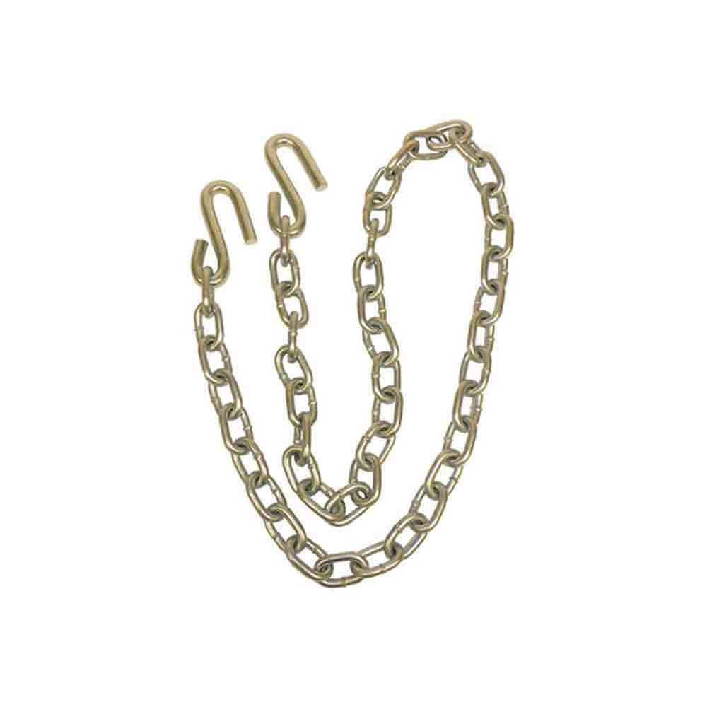 Class II Trailer Safety Chain with S-Hooks on Both Ends - 3,500 lb