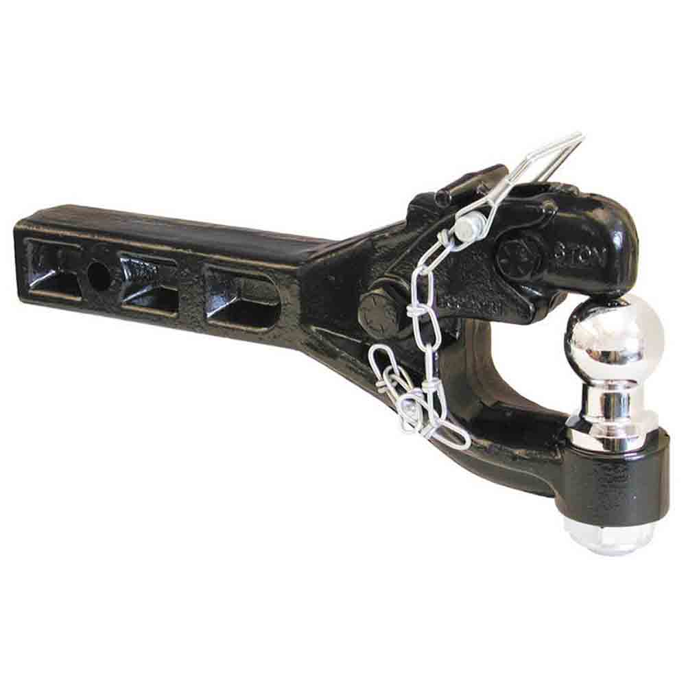 Buyers 6 Ton Combination Hitch - Pintle Hitch With 2 Inch Shank and 2 inch Ball