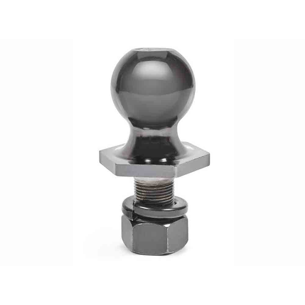 Interlock Carbon Forged Trailer Hitch Ball, 2 in. Diameter, 7,500 lbs. Capacity, 1 in. Shank Dia, 2 in. Shank Length, Black Nickel