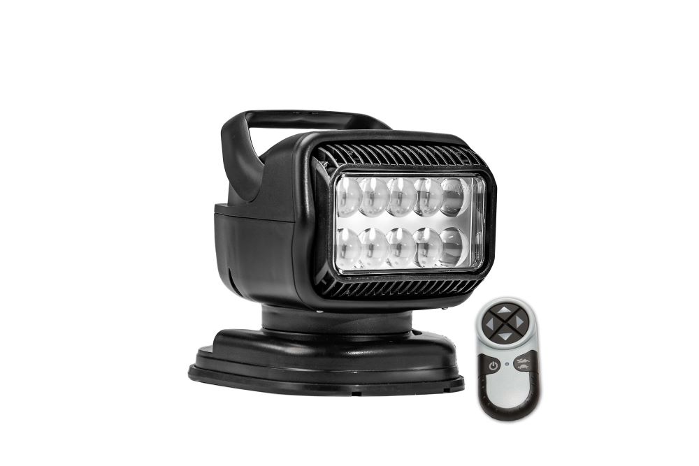 GOLIGHT-GT Series Remote L.E.D. Spotlight - Black, Lighter Plug-in, Portable Magnetic Shoe Mount, Wireless Handheld Remote