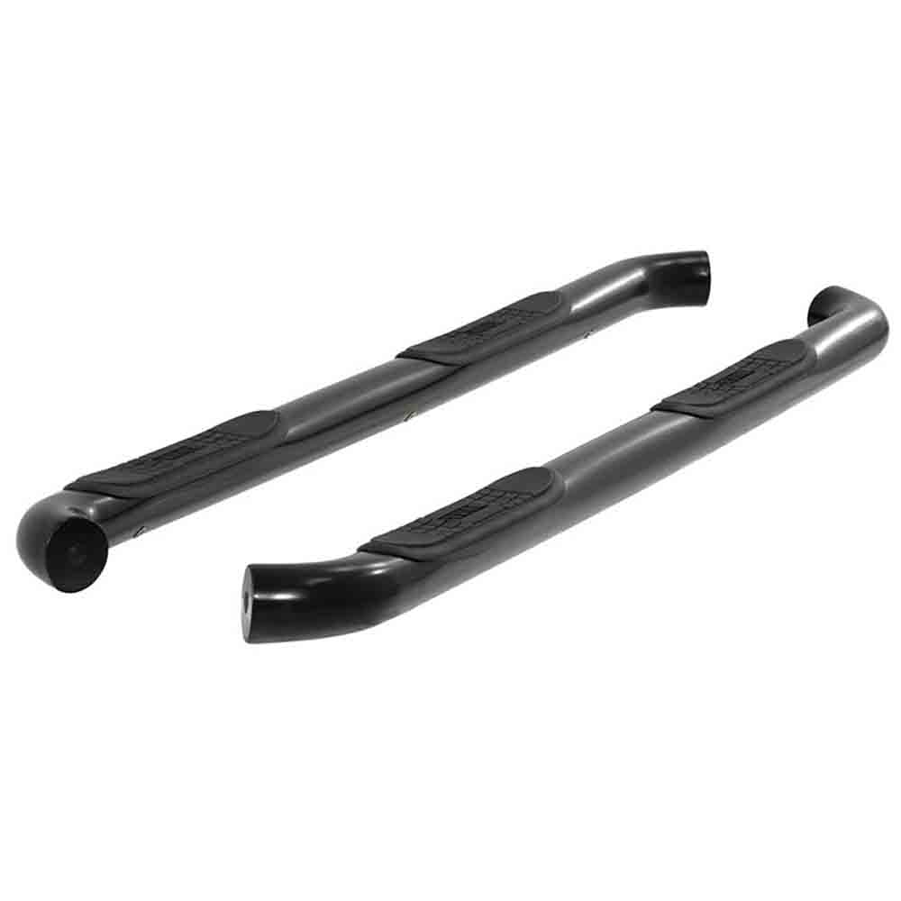 2007-2019 Chevrolet Silverado, GMC Sierra Models 3 Inch Round Semi-Gloss Black Stainless Steel Side Bars