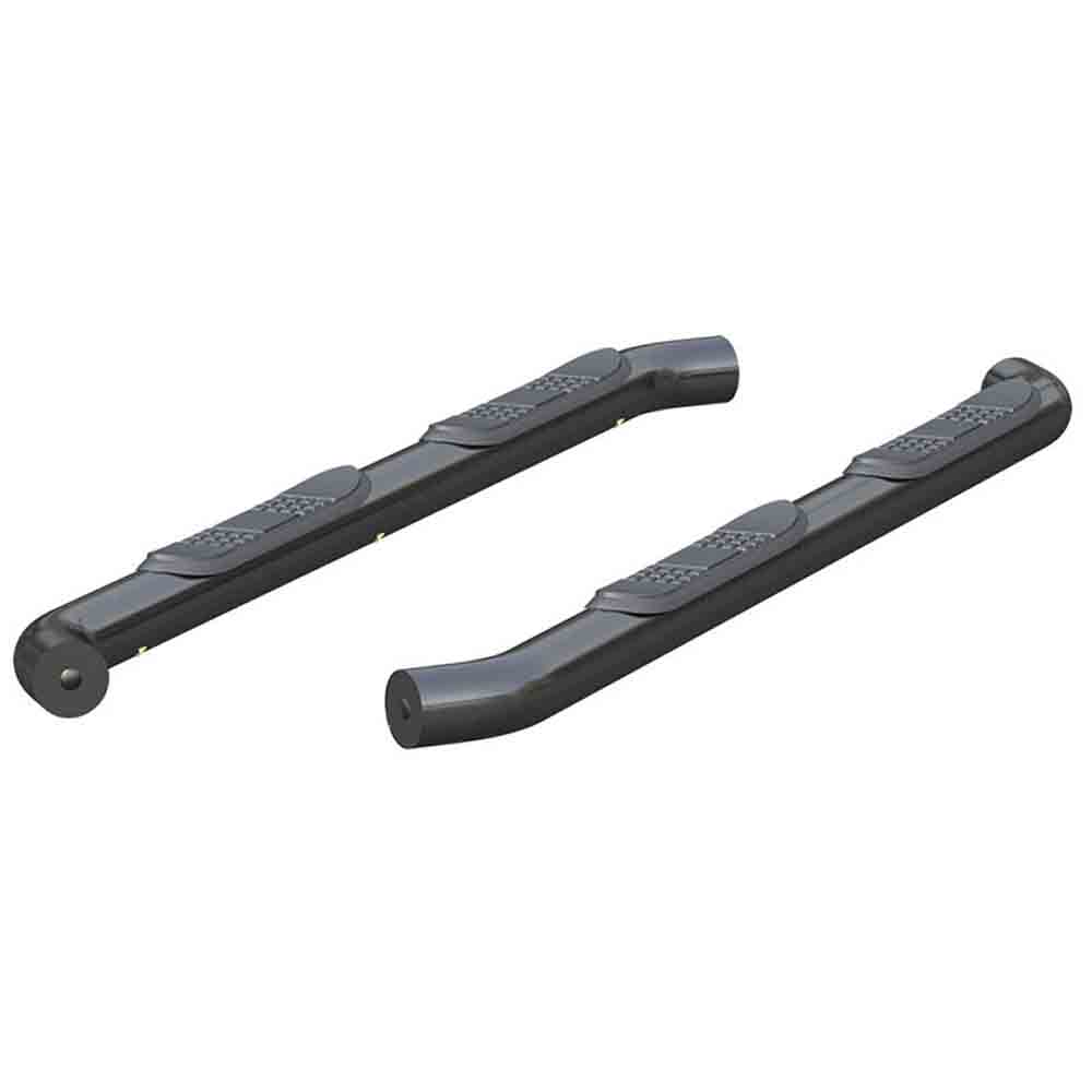 3 Inch Round Semi-Gloss Black Steel Side Bars