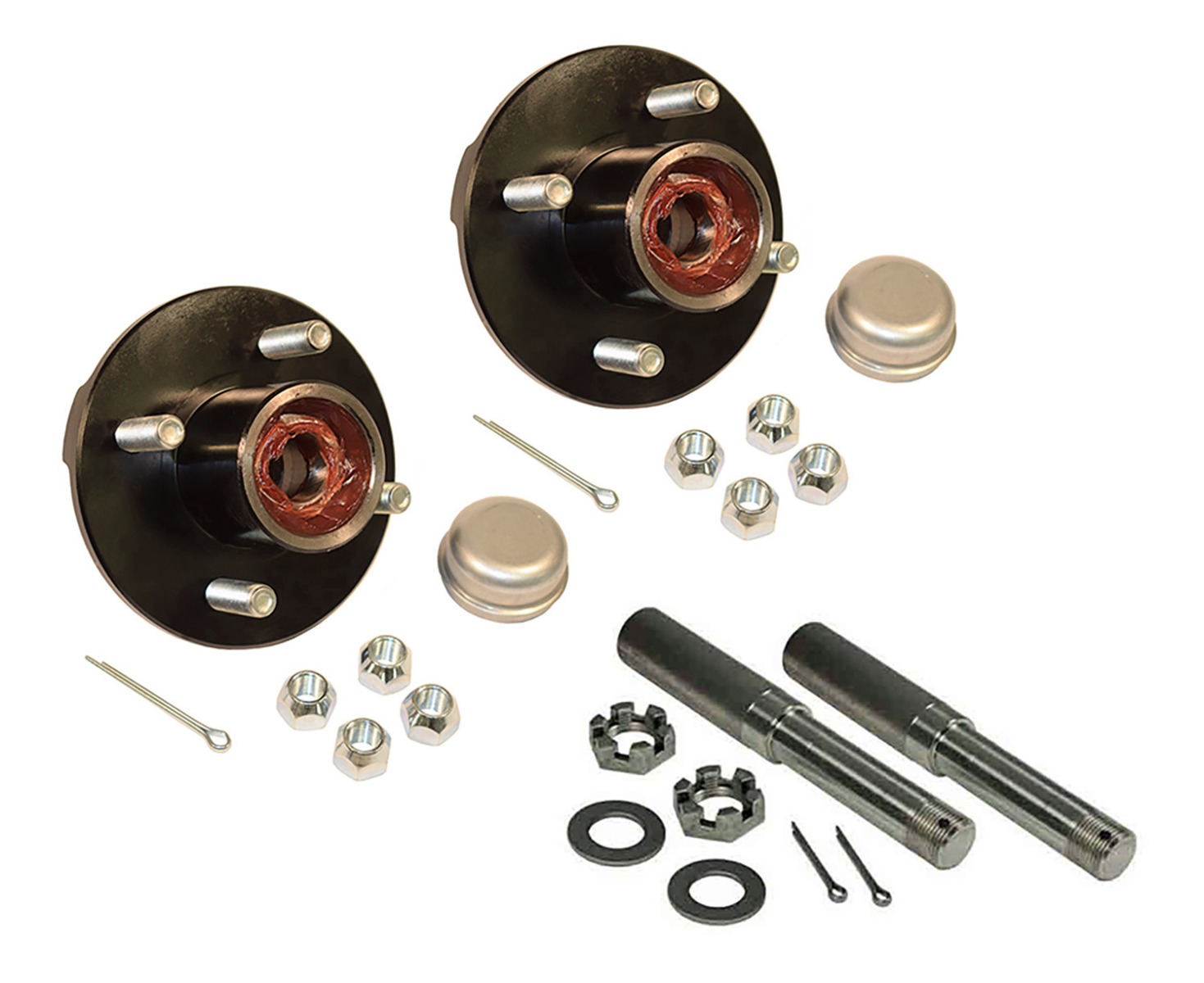 PRE-GREASED AXLE KIT - 2000# - 4 ON 4