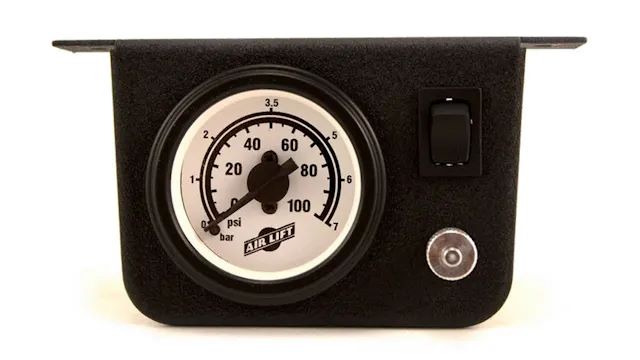 Air Lift Single Gauge Panel Assembly, 100 PSI mechanical, 2