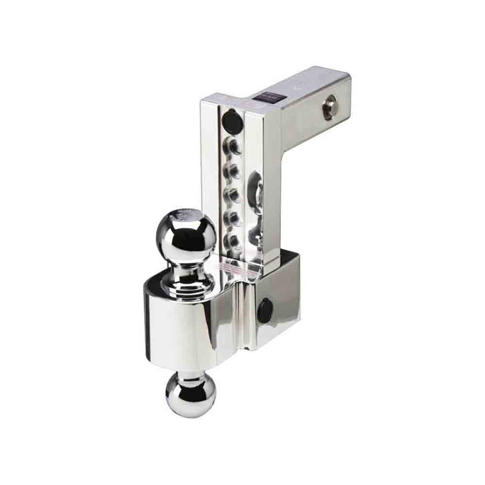 FastWay Self-Locking Adjustable Billet Aluminum Ball Mount, 6 inch Drop, 2 & 2-5/16 inch Hitch Balls