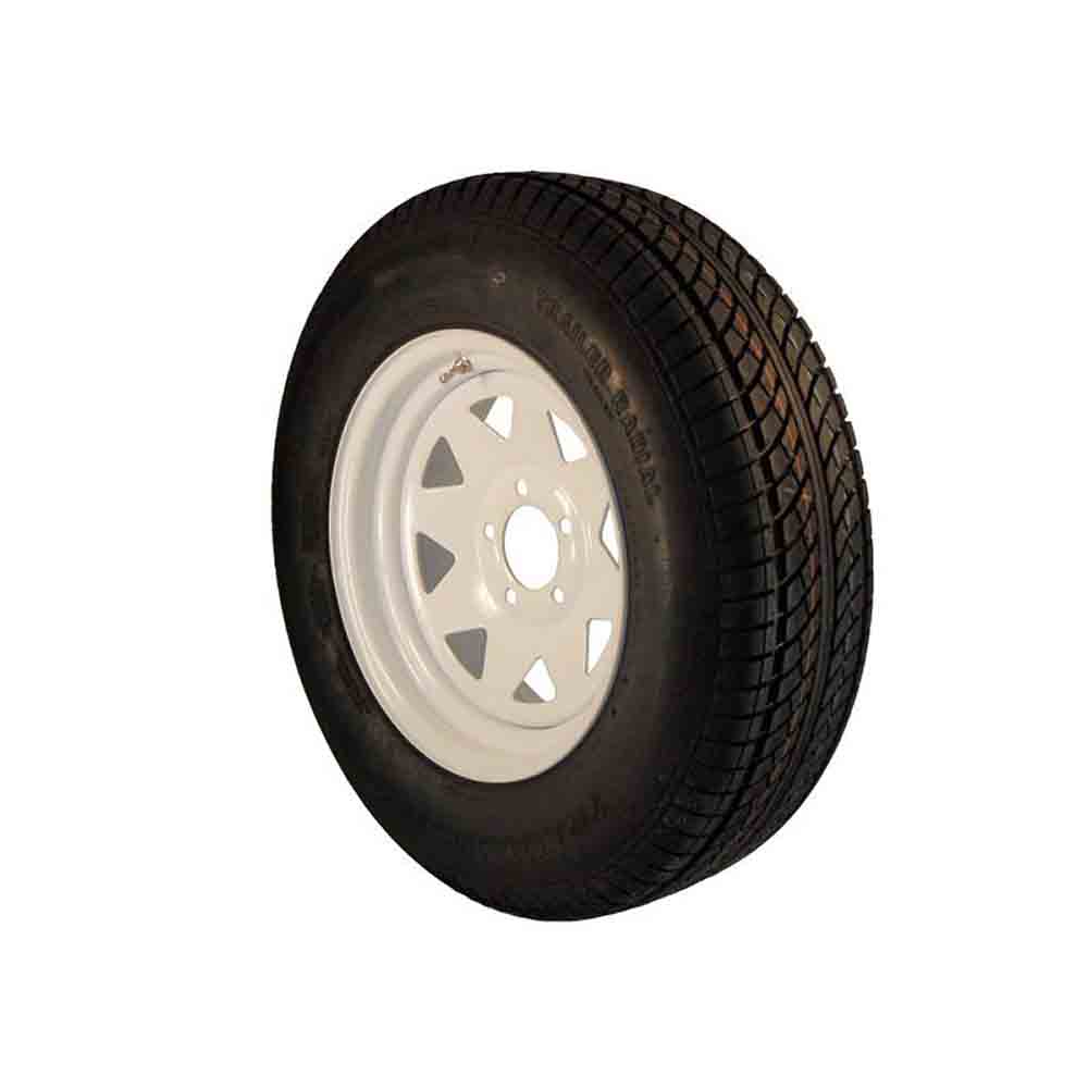 15 inch Trailer Tire and Spoked Wheel Assembly