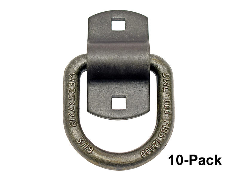 Heavy Duty Tie-Down D-Ring - 10-Pack