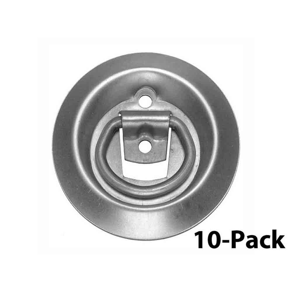 10-Pack, Buyers Surface Mounted Rope Ring, Zinc Plated