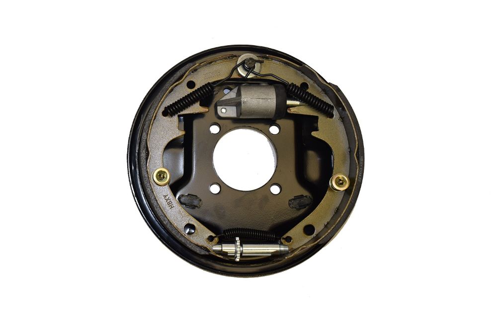 Rigid Hitch Uni-Servo Hydraulic Brake Backing Plate, 10" x 2-1/4", Right Side/Curb Side, 3,500 Rating, Including 3" Rigid Hitch Logo Decal