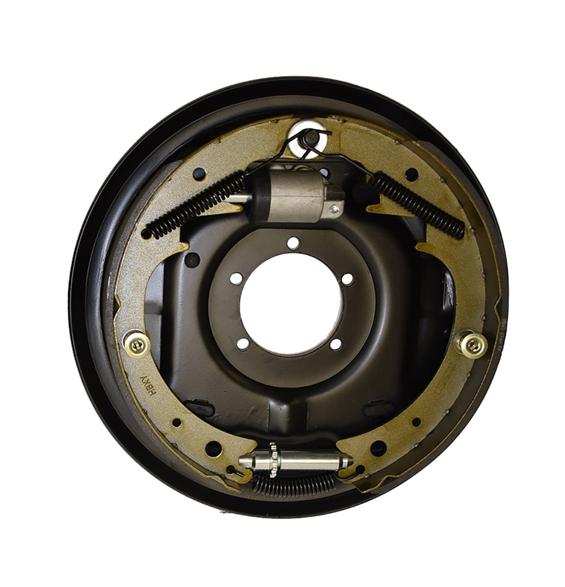 Rigid Hitch Uni-Servo Hydraulic Brake Backing Plate, 12" x 2", Right Side/Curb Side, up to 7K Rating, Including 3" Rigid Hitch Logo Decal (BK-23510)