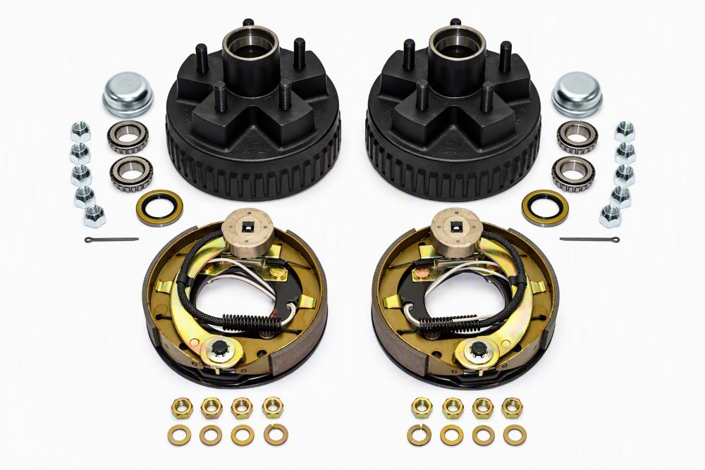 2,200 lb. Trailer Hub & Drum Kit with 7" Electric Brake Assemblies - 5 on 4-1/2" Bolt Pattern With 1-1/16" I.D. Bearings