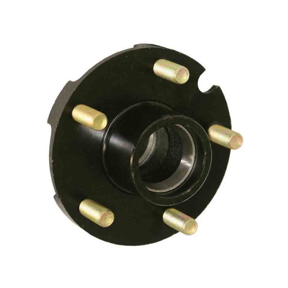 5-Bolt on 4-1/2" Studded Trailer Hub (Shorty - 3-1/2") for 1 Inch or 1-1/16 Inch Straight Spindles (BT-150A-02)