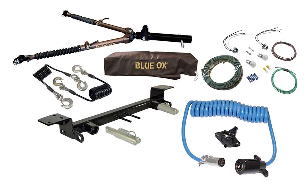 Blue Ox Avail Tow Bar (10,000 lbs. capacity) & Baseplate Combo fits Select Ford Bronco (Modular Bumper) (Includes ACC, Shutters, & Turbo) & Ford Bronco (Standard Bumper With D-Rings) (Includes ACC, Shutters, & Turbo) With Wiring