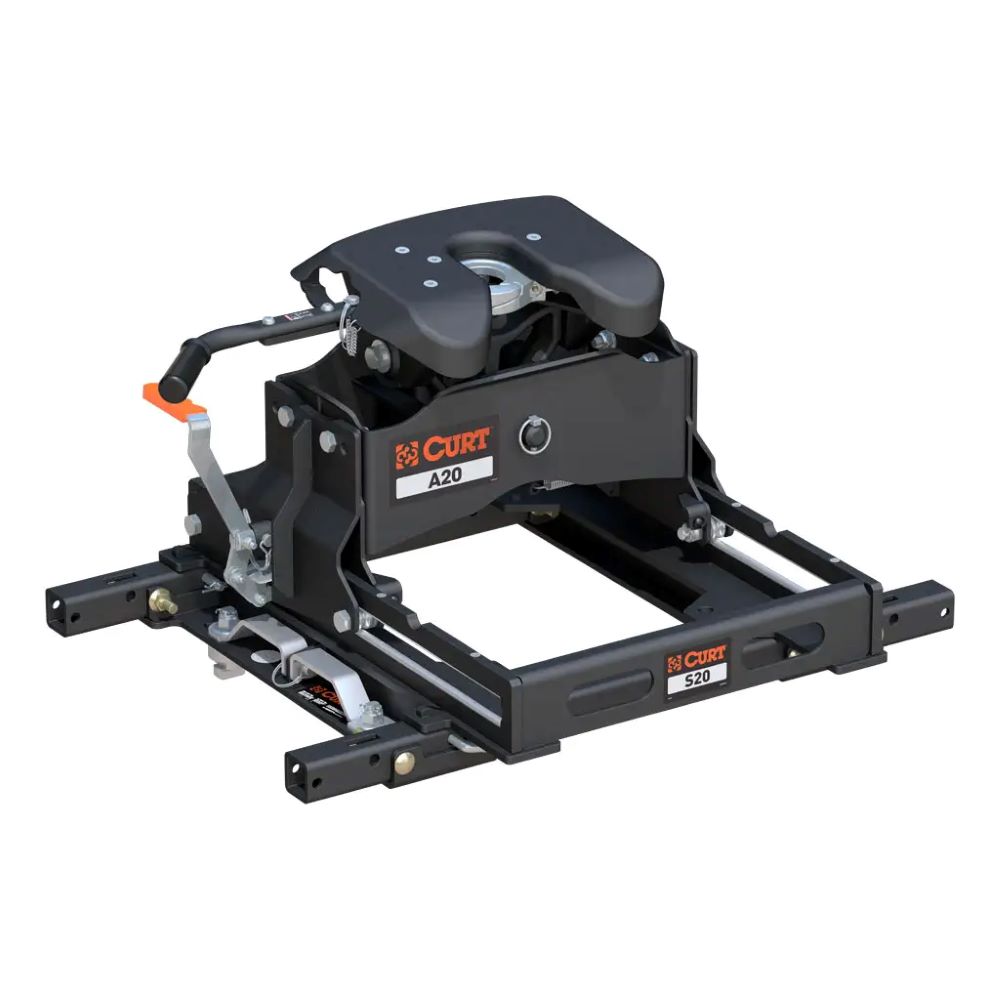 A20 5th Wheel Hitch with S20 Slider & Puck System Adapter, fits Select Chevy, Ford, GMC with OEM Prep Package