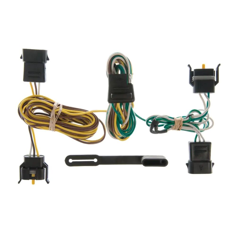 Custom Trailer Hitch Wiring Harness, 4-Way Flat Output, Fits Select 1995-2004 Ford, Lincoln, Mercury Vehicles