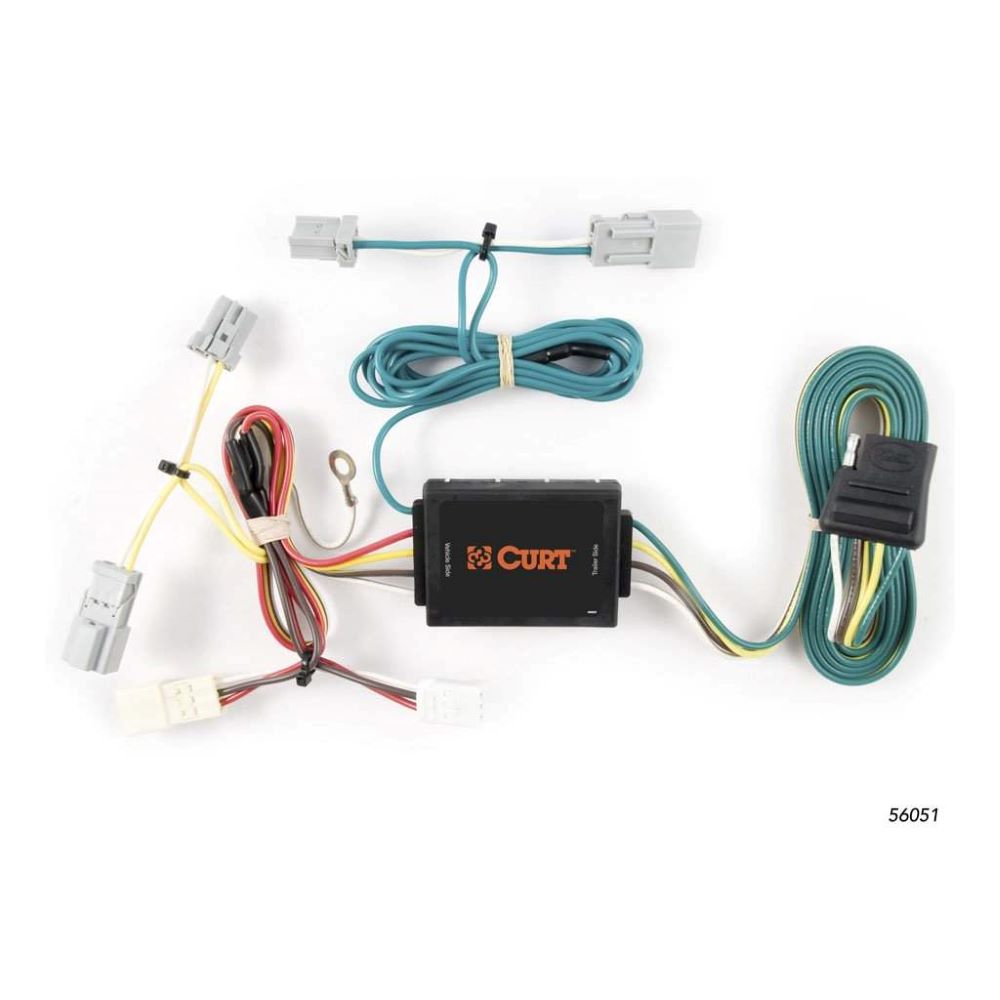Custom Trailer Hitch Wiring Harness, 4-Way Flat Output fits 2006-2015 Honda Civic Coupe (Except Hybrid)