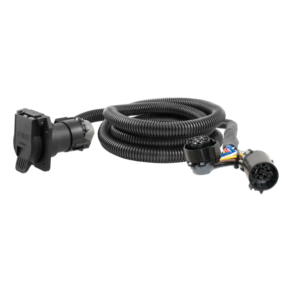5TH WHEEL/GOOSENECK HARNESS, 7' Custom Wiring Extension Harness (Adds 7-Way RV Blade to Truck Bed, Packaged)