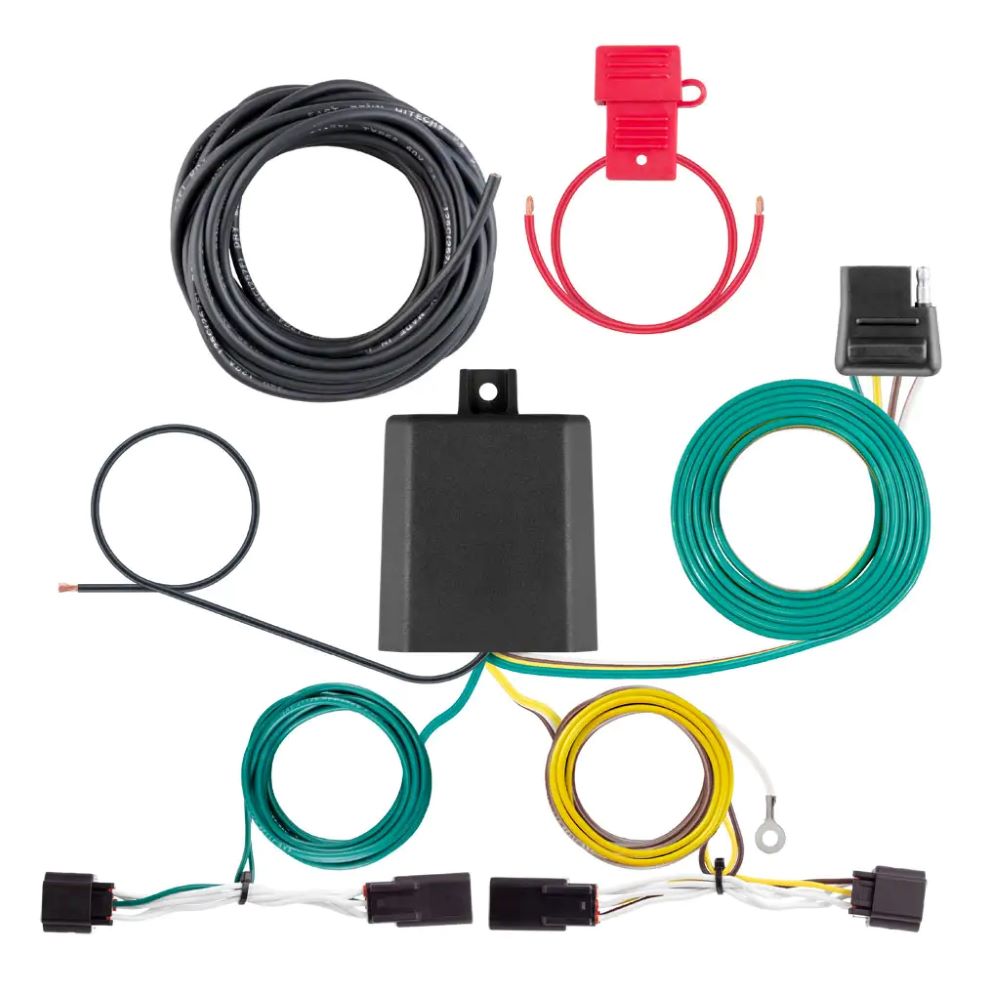 Custom Trailer Hitch Wiring Harness, 4-Way Flat, fits Select Kia Carnival WITHOUT LED TAIL LIGHTS