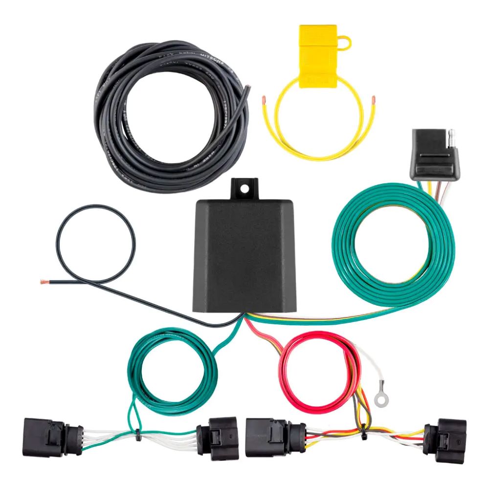 Custom Trailer Hitch Wiring Harness, 4-Way Flat Output, fits Select Volkswagen Jetta