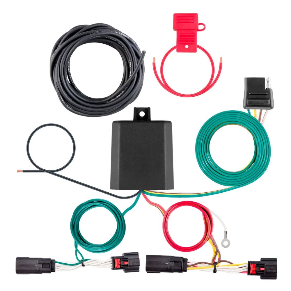 Custom Trailer Hitch Wiring Harness, 4-Way Flat Output, fits Select Jeep Wagoneer S