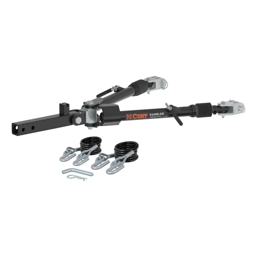 Curt Rambler Steel RV Tow Bar, 7,500-lb. Capacity, Fits 2" Shank Receiver Hitch
