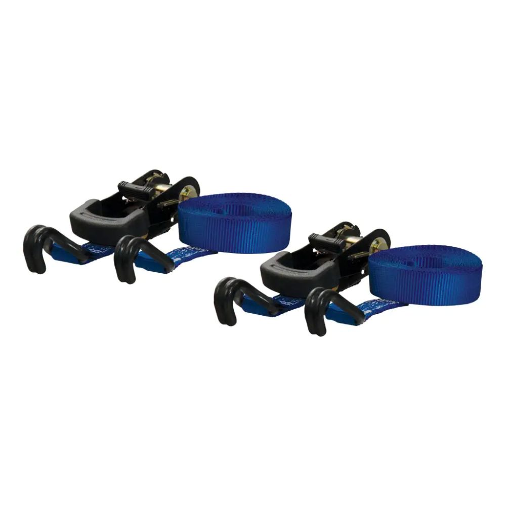 16' BLUE CARGO STRAPS WITH J-HOOKS 2-PACK