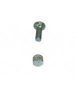 5/8"-11 x 2" Grade 5 Carriage Bolt and Lock Nut for mounting a Snow Plow Cutting Edge