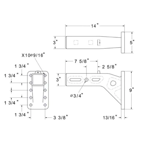 Pintle Hook Mount with Anti-Rattle Screw fits 3 Inch Receiver Pintle Hook Mount with Anti-Rattle Screw fits 3 Inch Receiver