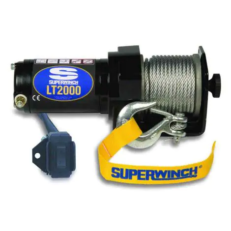 Superwinch LT2000 Winch with Steel Wire Rope, 12 Volt, 2,100 lbs 