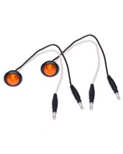 Pair of 3/4 Inch Amber LED Clearance Light