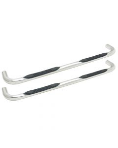 Westin E-Series 3 Inch Round Nerf Bars - Polished Stainless Steel fits 2004-2008 Ford F-150 SuperCab and SuperCrew (Except Heritage)