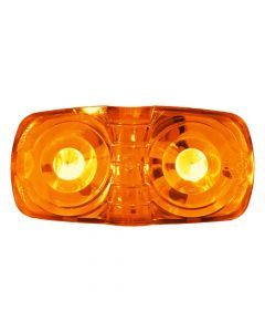 Amber Double Bulls-Eye LED Clearance & Side Marker Light