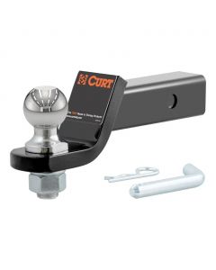 CURT Manufacturing - Ball Mount w/ 2 Inch Ball - 2 Inch Shank - 2 Inch Drop - Includes Hitch Pin & Clip