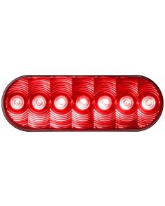 Peterson LED Stop/Turn/Tail, Oval, Grommet-Mount, 6.5X2.25, Red Tail Light