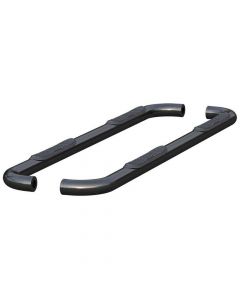 3 Inch Round Semi-Gloss Black Steel Side Bars