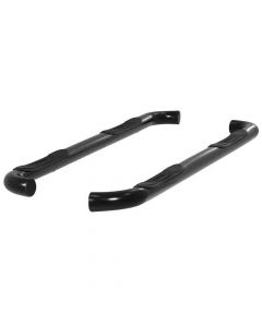 Select F-150, F-250 SD, F-350 SD, F-450 SD, F-550 SD 3 Inch Round Semi-Gloss Black Stainless Steel Side Bars