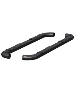 Select Chevrolet Silverado, GMC Sierra Extended Cab Pickups 3 Inch Round Semi-Gloss Black Stainless Steel Side Bars