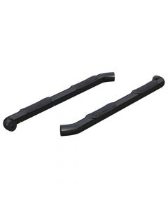 Select Chevrolet Colorado, GMC Canyon Crew Cab Pickup 3 Inch Round Semi-Gloss Black Stainless Steel Side Bars